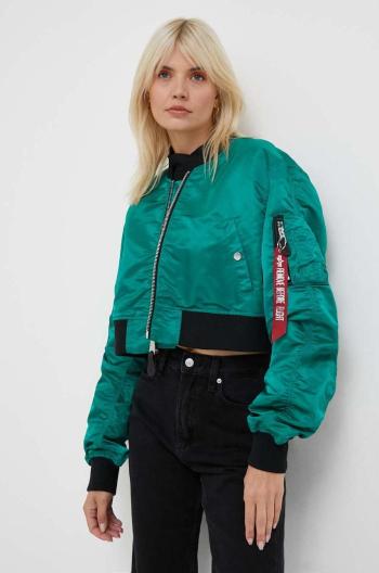 Bunda Alpha Industries MA-1 BOXY WMN dámská, zelená barva, přechodná