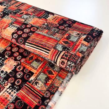 Viskóza RADIANCE Patchwork geometric digital print