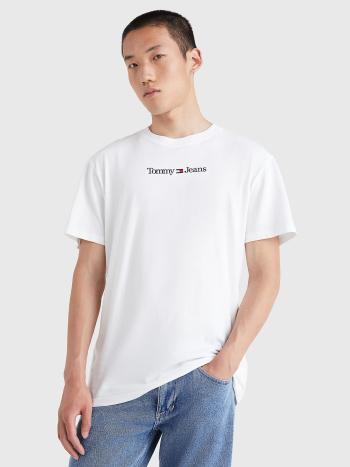 Tommy Jeans pánské bílé tričko - XL (YBR)