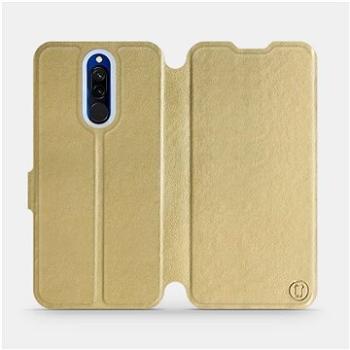 Flipové pouzdro na mobil Xiaomi Redmi 8 v provedení  Gold&Gray s šedým vnitřkem (5903516075850)