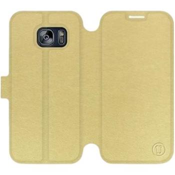 Flip pouzdro na mobil Samsung Galaxy S7 v provedení  Gold&Gray s šedým vnitřkem (5903226014514)