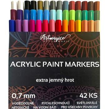 Artmagico Akrylový popisovač s extra jemným hrotem (0,7 mm) 42 ks (0011)