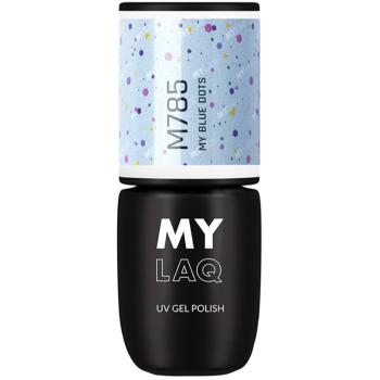 MYLAQ UV Gel Polish gelový lak na nehty odstín My Blue Dots 5 ml