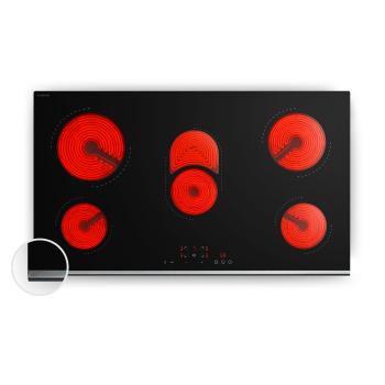 Klarstein Verosteel sklokeramická varná deska, Minimalistická, výkonná, 5 varných zón, 8400 W, 90 cm