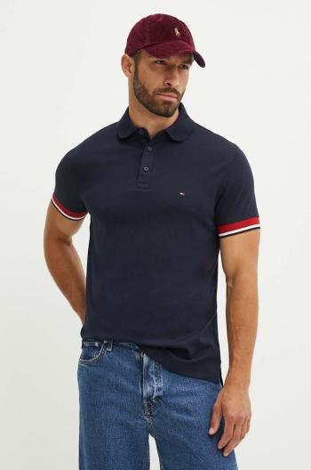 Bavlněné polo tričko Tommy Hilfiger tmavomodrá barva, MW0MW35588