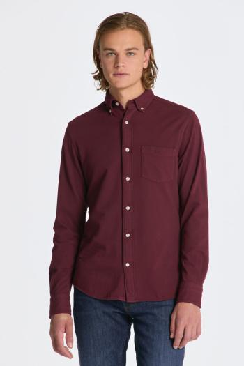 KOŠILE GANT REG GMNT DYED PIQUE SHIRT WINE RED