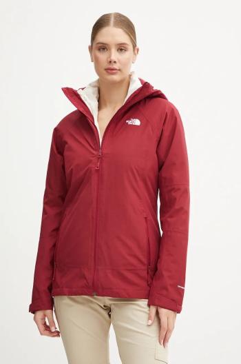 Outdoorová bunda The North Face Inlux Triclimate vínová barva, NF0A4SVJ7WI1