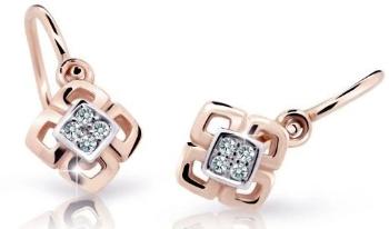 Cutie Jewellery Dětské bicolor náušnice z růžového zlata C2240-10-X-4 bílá