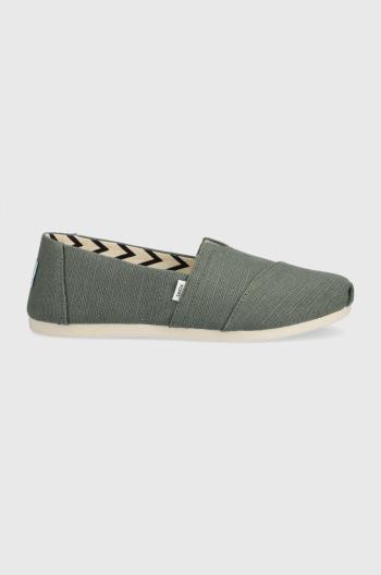 Espadrilky Toms Alpargata zelená barva