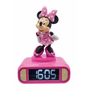 LEXIBOOK Budík Disney Minnie s 3D nočním světlem a speciálními vyzváněcími tóny