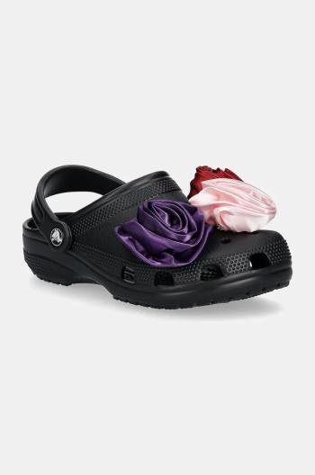 Pantofle Crocs Classic Rossete Clog dámské, černá barva, 210388