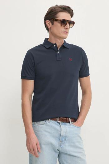 Bavlněné polo tričko Hackett London tmavomodrá barva, HM562363