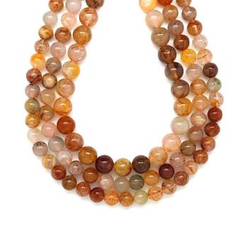 Rutil turmalin hematoid mix golyó AB 8-9mm