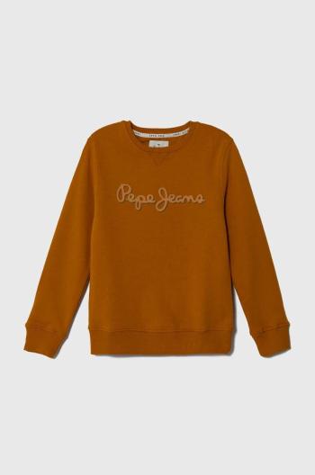 Dětská mikina Pepe Jeans oranžová barva, s potiskem