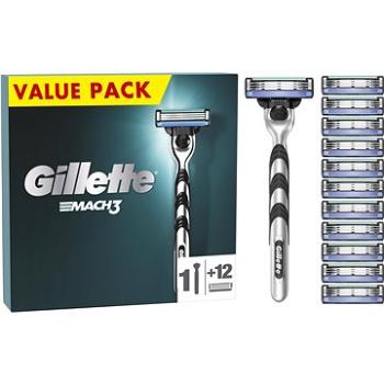 GILLETTE Mach3 holicí strojek + hlavice 12 ks (7702018425853)