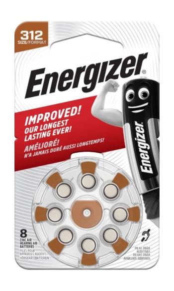 Energizer Zinc Air 312 baterie do naslouchadel 8 ks