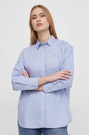 Bavlněná košile Pepe Jeans PAULA relaxed, s klasickým límcem, PL304808