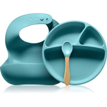 Minikoioi BLW II Aqua Green jídelní set