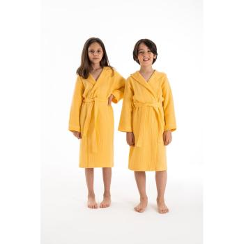 Sárga muszlin gyerek fürdőköpeny 9-10 év Muslin – Foutastic