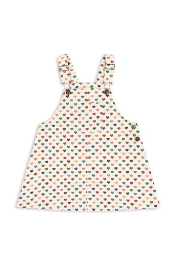 Šaty Konges Sløjd FRANKIE OVERALL DRESS GOTS béžová farba, maxi, áčkový strih, KS103181