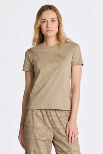 TRIČKO GANT REG TONAL GRAPHIC SS T-SHIRT COLD BEIGE