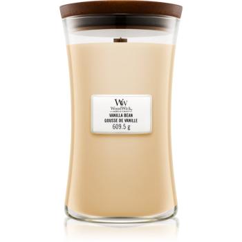 Woodwick Vanilla Bean vonná svíčka s dřevěným knotem 609,5 g