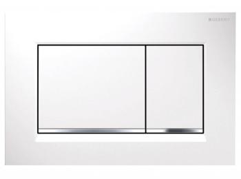 GEBERIT SIGMA30 ovládací tlačítko, bílá lesk/chrom 115.883.KJ.1