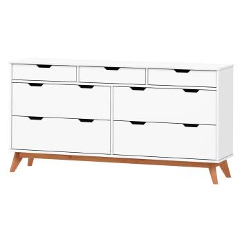 Komoda 4+3 zásuvky biela