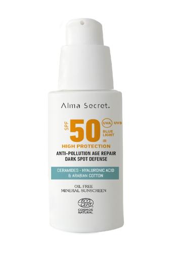 Alma Secret Opalovací pleťový krém s ceramidy BIO SPF50 50 ml