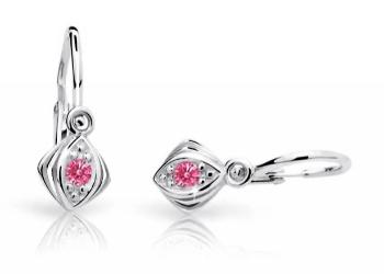 Cutie Jewellery Dětské náušnice z bílého zlata C1897-10-X-2 fuchsiová