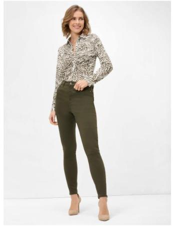 Khaki skinny fit kalhoty