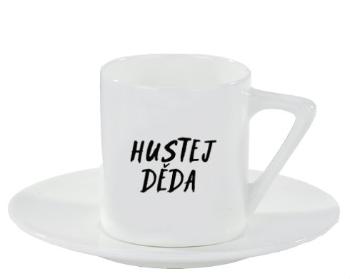 Espresso hrnek s podšálkem 100ml Hustej děda