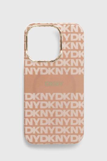 Obal na telefon Dkny iPhone 14 Pro 6.1 oranžová barva, DKHMP14LHRHSEP