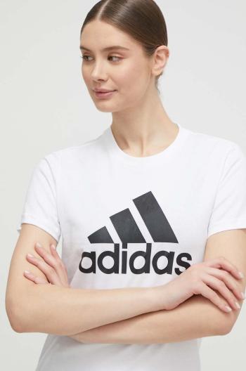 Bavlněné tričko adidas GL0649 bílá barva, GL0649