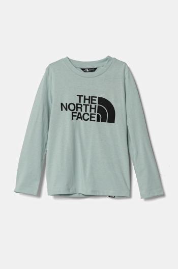 Dětské tričko s dlouhým rukávem The North Face EASL/S TEE tyrkysová barva, NF0A89J21OC1