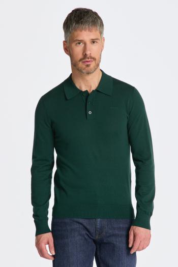 SVETR GANT FINE COTTON POLO TARTAN GREEN