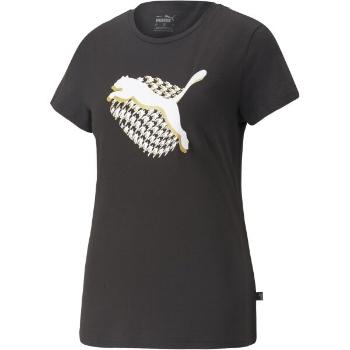 Puma GRAPHIC HOUND STOOTH TEE Dámské triko, černá, velikost