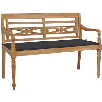 SHUMEE Lavice Batavia antracitová poduška 120 cm teak 3062154 (3062154)