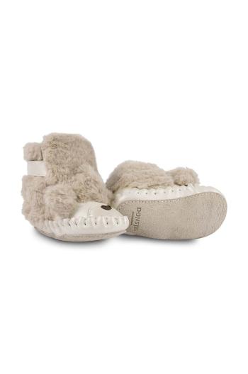 Dětské boty Donsje Kapi Exclusive Booties Poodle béžová barva, 1028121