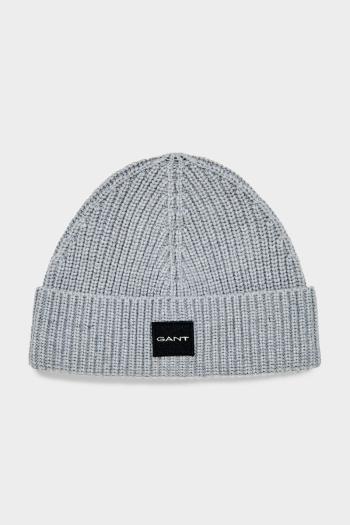 ČEPICE GANT UNISEX. COTTON RIB KNIT BEANIE GREY MELANGE