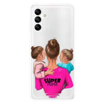 Odolné silikonové pouzdro iSaprio - Super Mama - Two Girls - Samsung Galaxy A04s