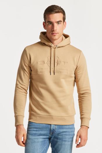 MIKINA GANT TONAL ARCHIVE SHIELD HOOD HAZELWOOD BEIGE