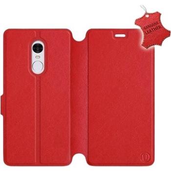 Flip pouzdro na mobil Xiaomi Redmi Note 4 Global - Červené - kožené -   Red Leather (5903226501861)