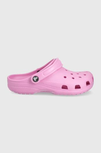 Dětské pantofle Crocs růžová barva