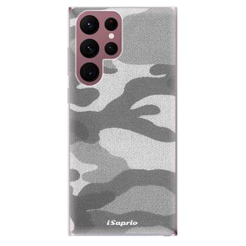 Odolné silikonové pouzdro iSaprio - Gray Camuflage 02 - Samsung Galaxy S22 Ultra 5G