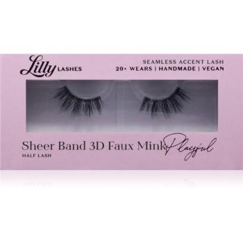 Lilly Lashes Sheer Band 3D Faux Mink Half Lash umělé řasy typ Playful 1 pár