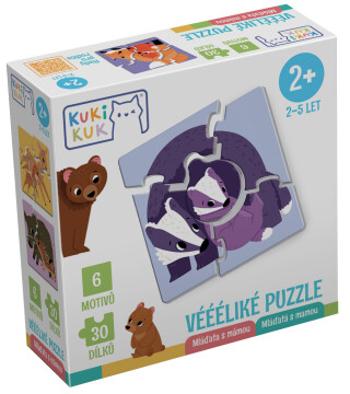 BETEXA KukiKuk - Véééliké puzzle Mláďata s mámou