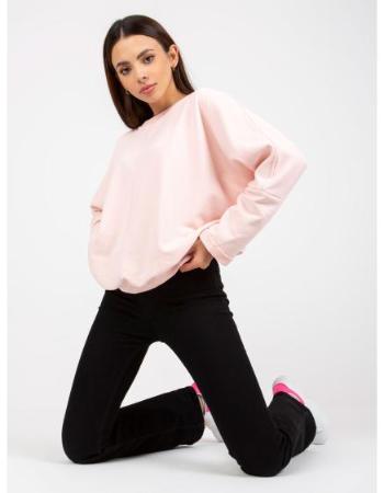 Dámská halenka oversize basic RUE PARIS světle růžová 