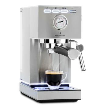 Klarstein Pausa, espresso kávovar, 1350 W, 20 bar, 1,4 l, nerezová ocel