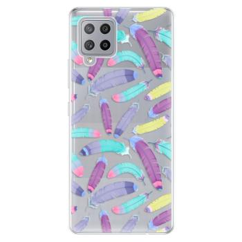 Odolné silikonové pouzdro iSaprio - Feather Pattern 01 - Samsung Galaxy A42